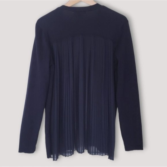 89th & Maddison Pleated Open Navy Blue Cardigan- Size M- NWOT - Picture 8 of 14